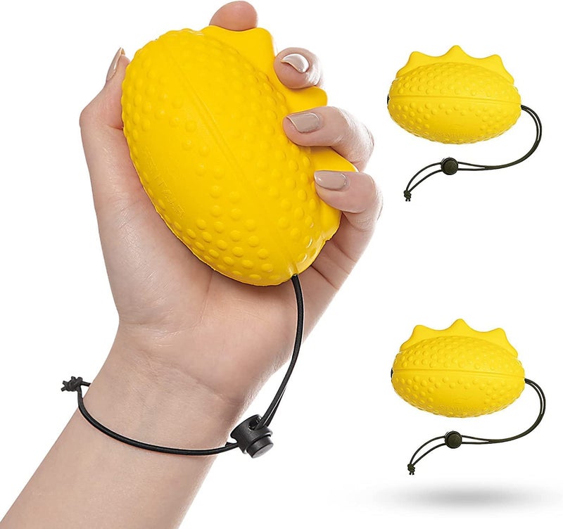 Fanwer 2pcs Finger Ball Exerciser Grip Ball for Hand,portable wrist strap Finger Grip Strengthening Exercise